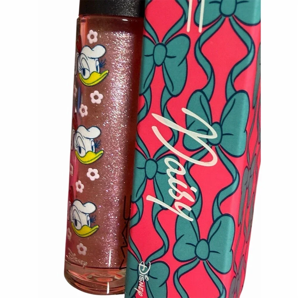MAC x Disney Daisy Duck Lipglass Glitter Shimmer Lip Gloss OUT ON THE TOWN
